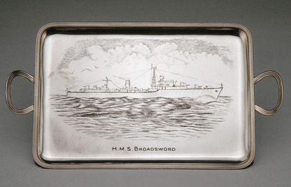 HMS Broadsword Silver Tray - Asprey